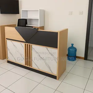 2.0m Executive Imported Brown Reception Front Desk