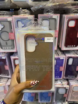 Asidery Luxury Carbon Fiber Feel Pu Leather for Infinix Smart 10