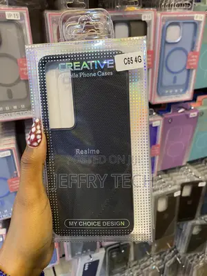 Realme C65 4g Luxury Carbon Fiber Leather Case