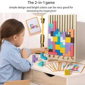 40pcs Versatile Tetris Stacking Wooden Blocks