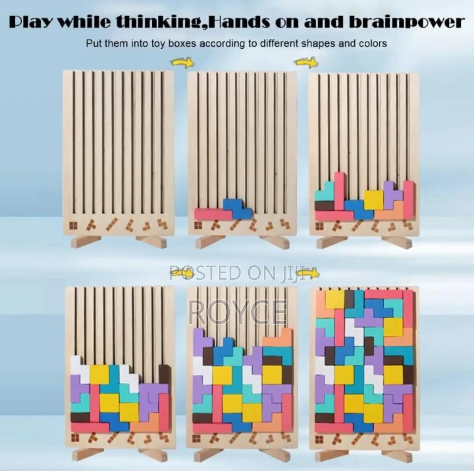 40pcs Versatile Tetris Stacking Wooden Blocks