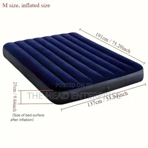 Intex Inflatable Air Mattress Portable (For Camping and Home Use)