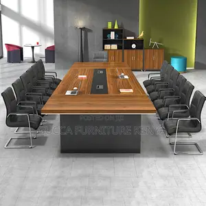 3000mm Executive Brown Team Conference Table
