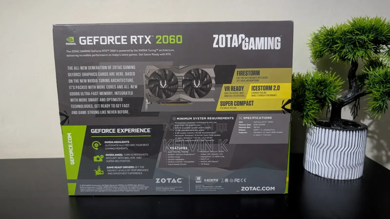 Zotac RTX 2060 6gb Gaming Graphics Card Gpu
