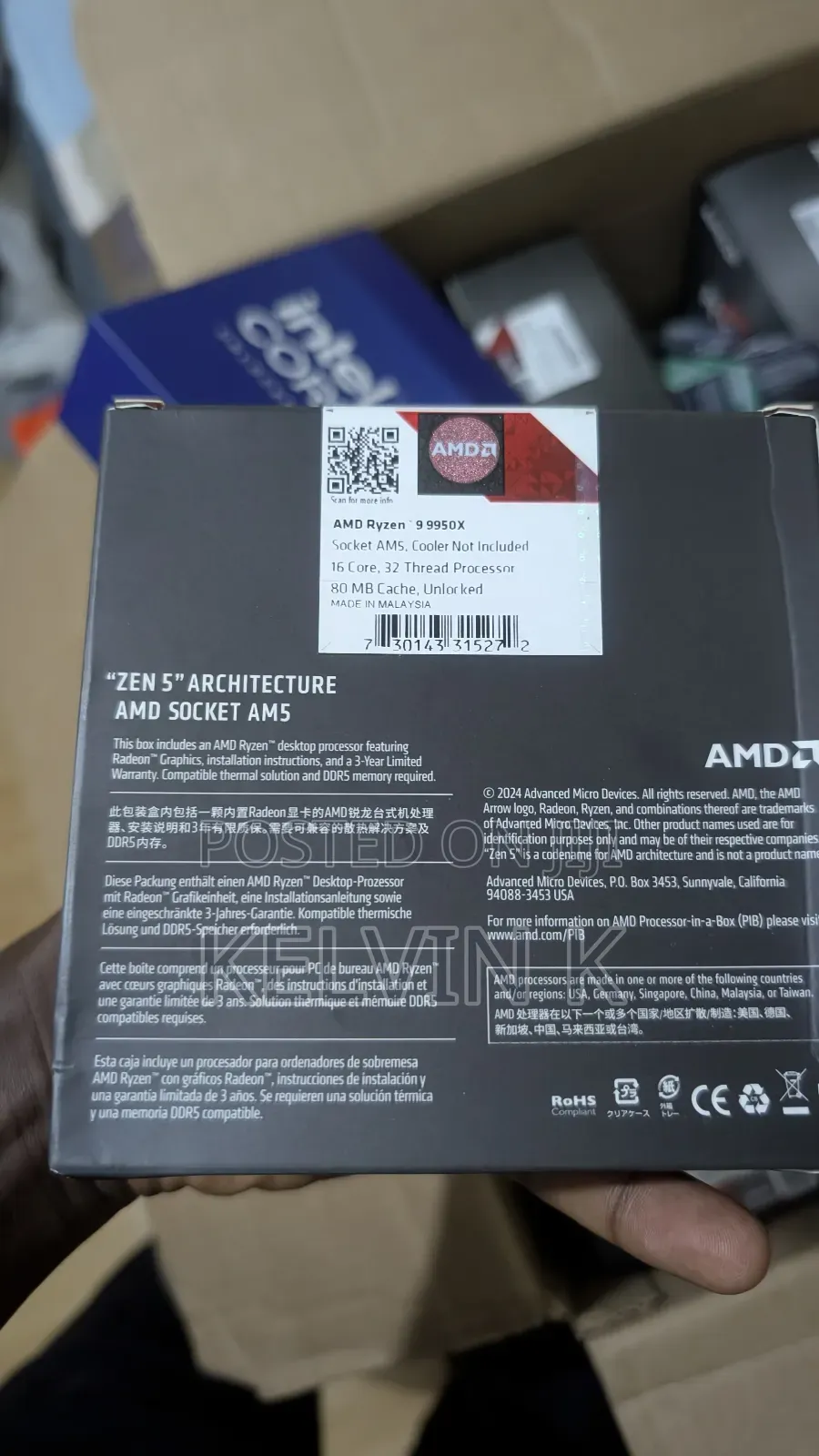 Amd Ryzen 9 9950x 16 Core Cpu Processor