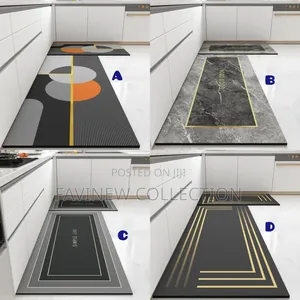 2pcs Quality Rubber Kitchen Mats
