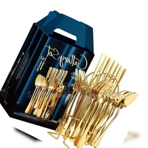 Cutlery! 24-Piece Set  All Metallic Finish