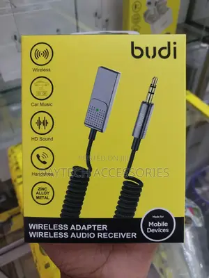 Budi Car Wireless Bluetooth Aux Adapter Audio Receiver