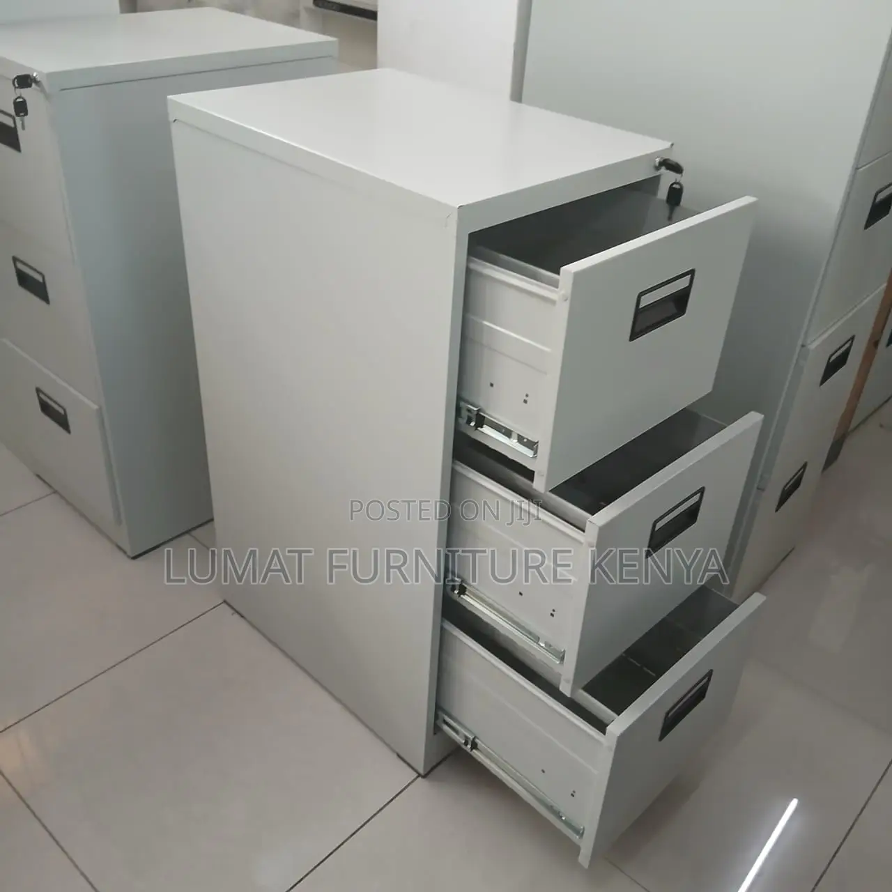 3 Drawer Metallic Office Cabinet