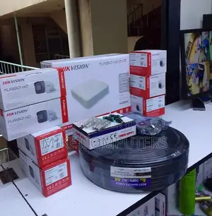 Complete 4 CCTV Hikvision Cameras, 50m Cable, 500gb HDD