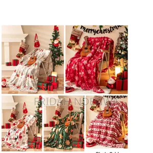 *Double Sided Christmas Sherpa Fleece Throw Blankets