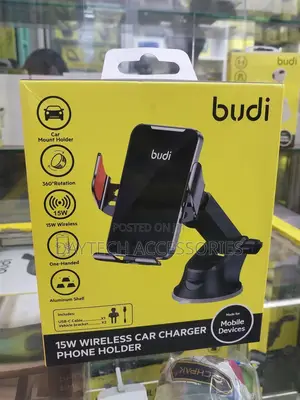 Budi 15w in Car Wireless Charger Mobile Phone Holder