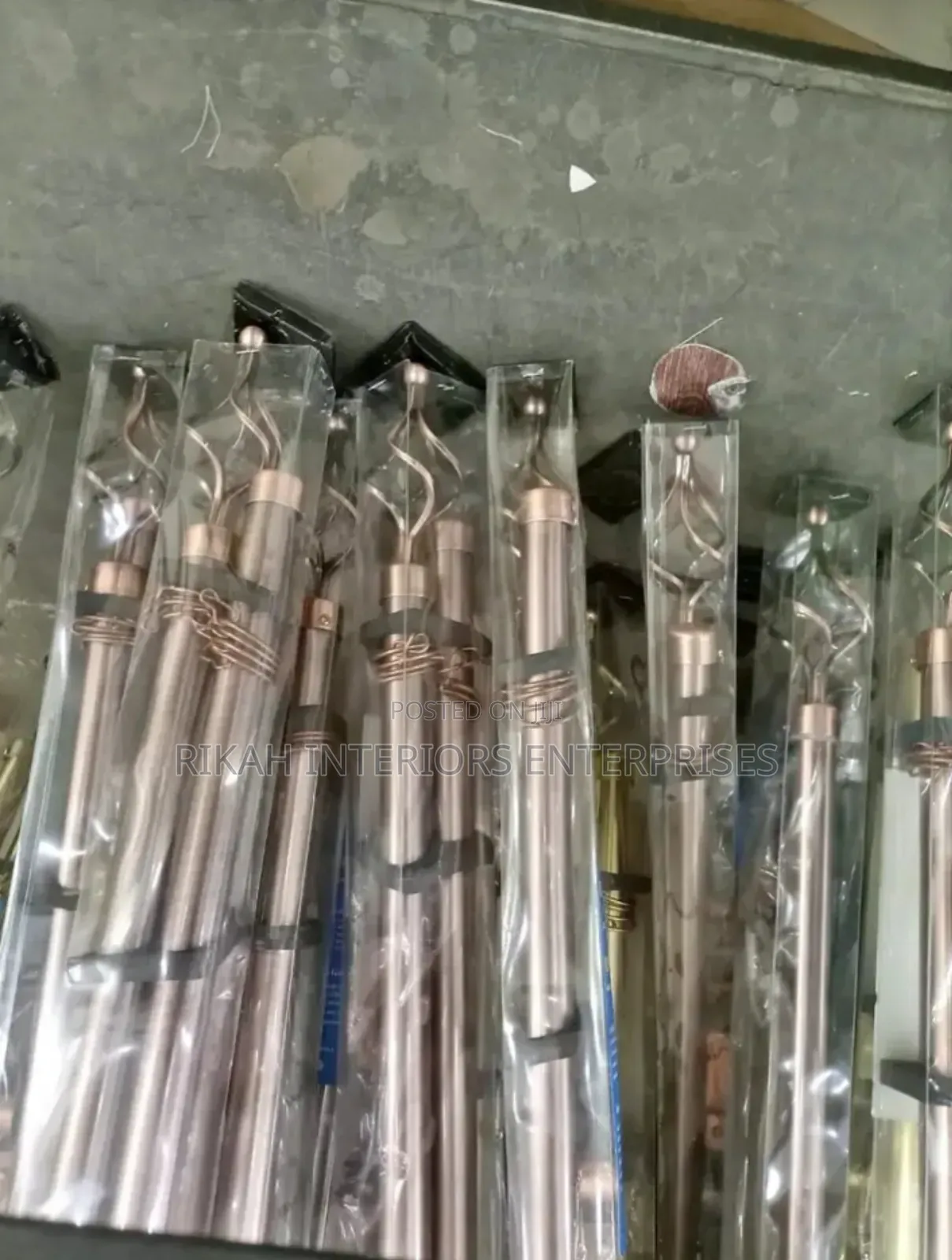 3 M Single Brown Curtain Rods