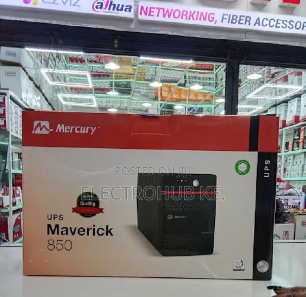 Mercury Maverick 850 Ups 510w 2x Universal Socket 9ah Battery Uk Power
