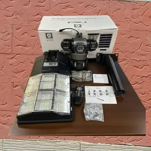 4g PTZ Solar Streetlight Triple Lens Security Camera With Cloud Backup
