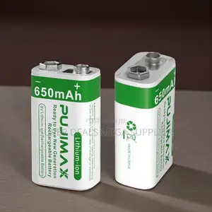 Pujimax 9v 650mah Lithium Battery High Capacity Rechargeable Power
