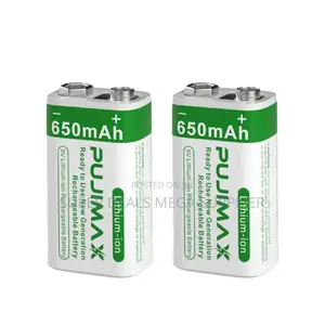 Pujimax 9v 650mah Lithium-Ion Battery Long Lasting for Diy Electronics