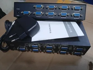 8 Port Vga Splitter Black