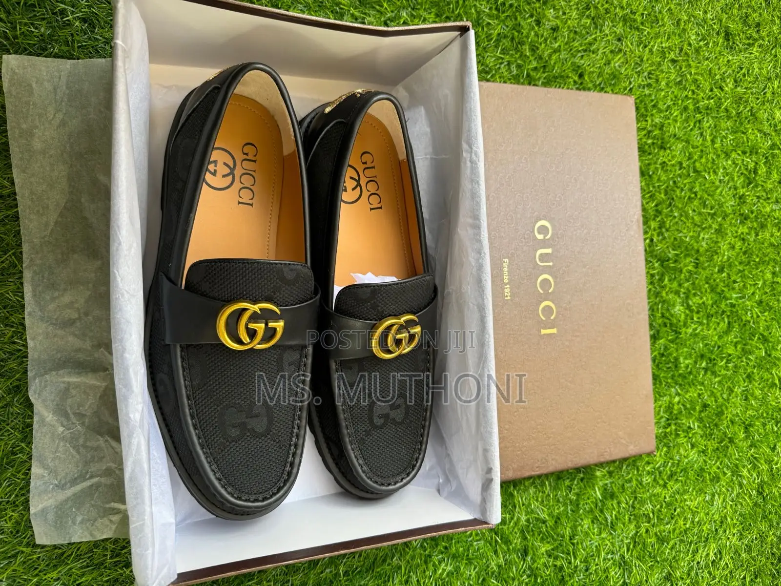 Boxed High End Black Gucci Thick Sole Size 40-45