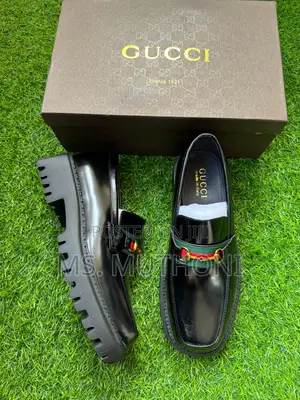 Black Gucci Loafers With a Lug Sole Size 40-45
