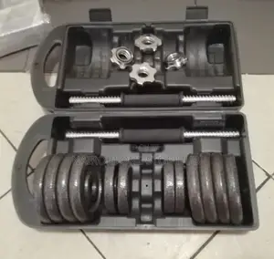 Adjustable Cast Iron Dumbell Set With Carrying Case