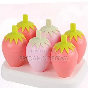 6 Grids Strawberry Ice Cream Popsicle Mold