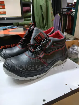 Red Knicker Stee Toe Lace Boots