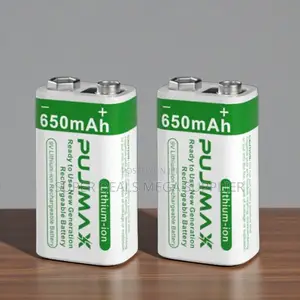 Pujimax 9v 650mah Lithium- Ion Battery Reliable Power for Smoke Alarms
