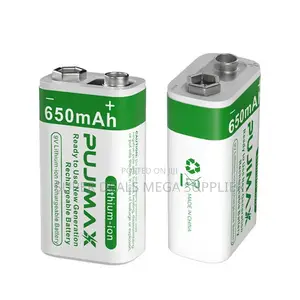 Pujimax 9v 650mah Li- Ionrechargeable Battery for Multimeters and Toys