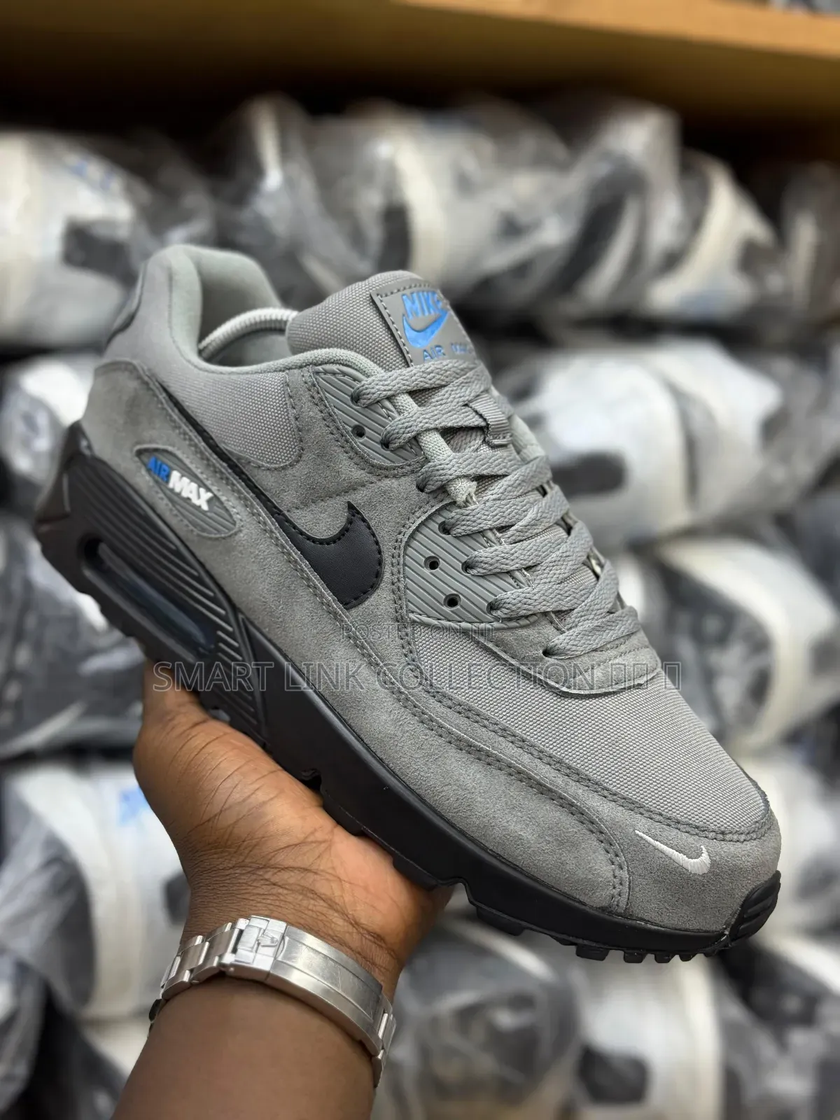 Airmax 90 Gray Sole Black Sneakers