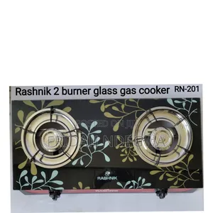 Double Glass Burner Rashnik Gas Stove Cooker