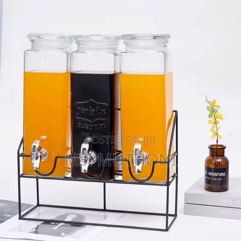 2.2l Each Capacity Juice/Drink Dispenser With Metallic Stand