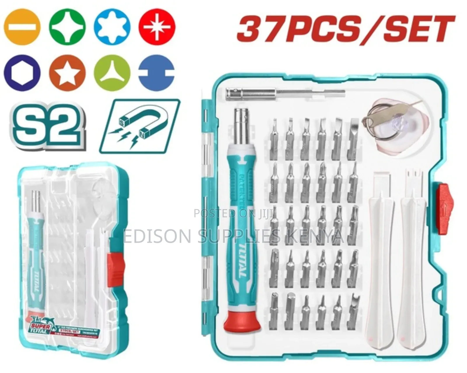 37pcs Total Precision Screwdriver Set Premium Screw Drivers