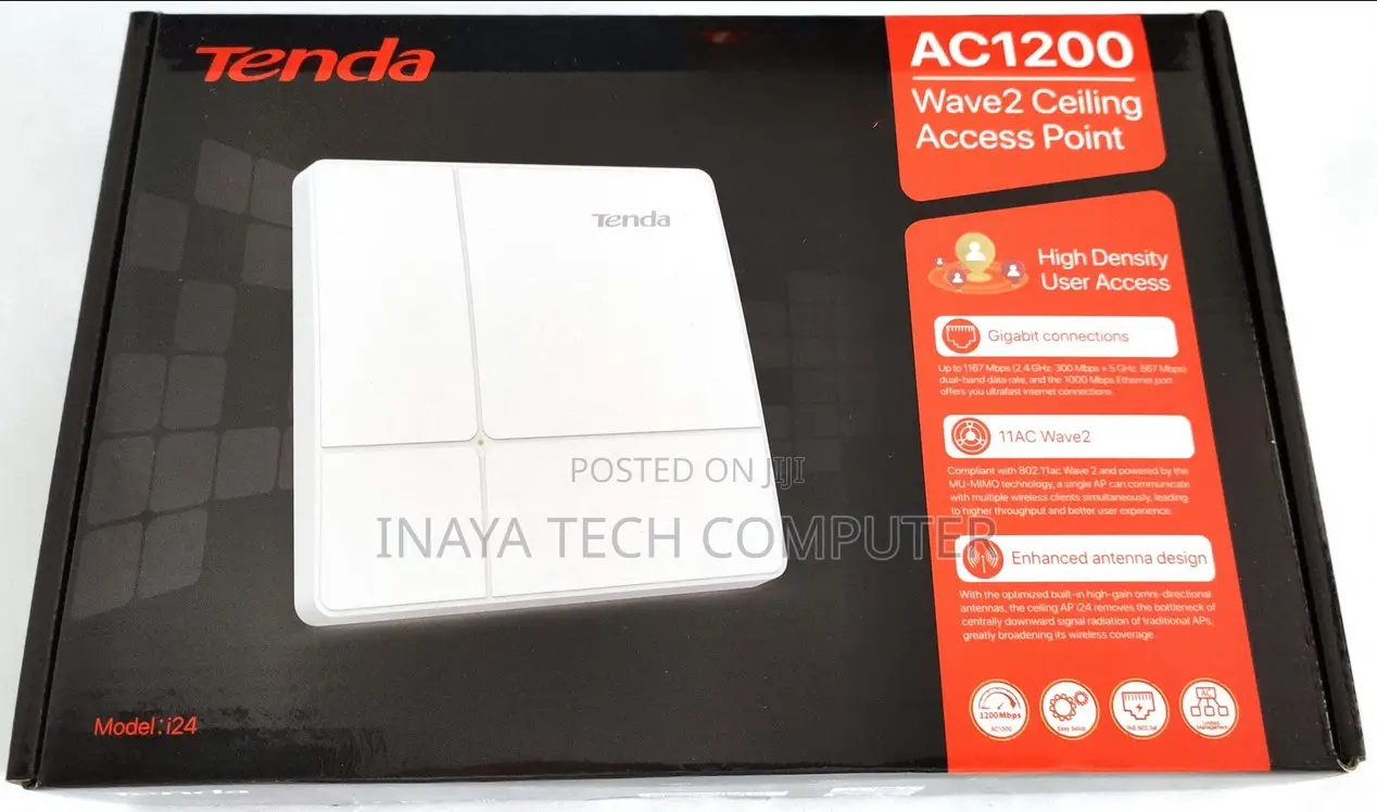 Tenda I24 Ac1200 Ceiling Mount Wireless Access Point
