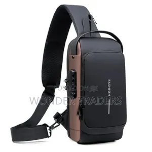 Anti -Theft Usb Shoulder/Chest Bag, Sling for Travel*