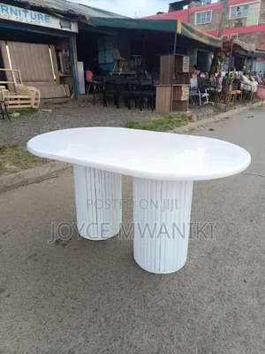 Modern Dinning Table, White 