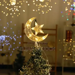 Christmas Tree Top Moon With Led Lights Lamp