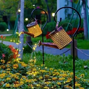 Solar Watering Can Light With Shepherd Hook
