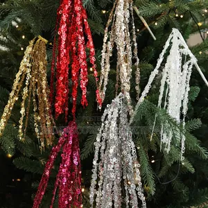 *60cm Glitter Twig Ornaments Branches for Christmas