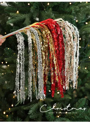 *60cm Glitter Twig Ornaments Branches for Christmas