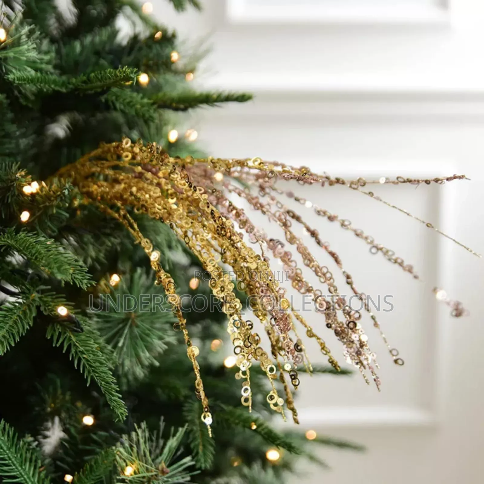 *60cm Glitter Twig Ornaments Branches for Christmas