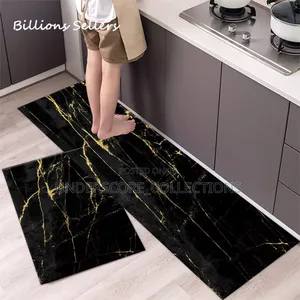 Black/Gold Themed Kitchen Anti-Slip Mats