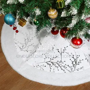 Silver/White Plush Carpet Xmas Decoration