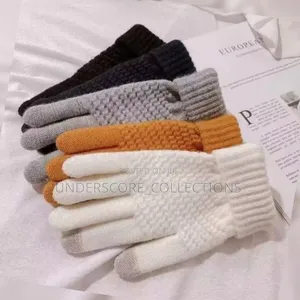 Men and Women Fleece Lined Knit Wool Mittens*