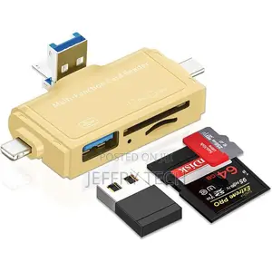 Sd Card Reader, 7-in-1 for Apple Type-C Android Phone Computer Otg