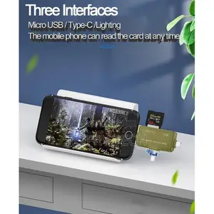 Sd Card Reader, 7-in-1 for Apple Type-C Android Phone Computer Otg