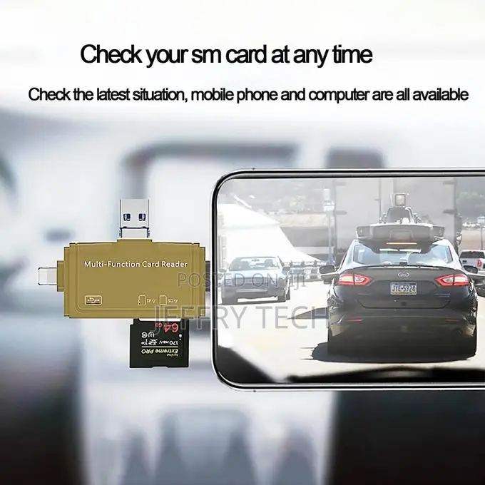 Sd Card Reader, 7-in-1 for Apple Type-C Android Phone Computer Otg