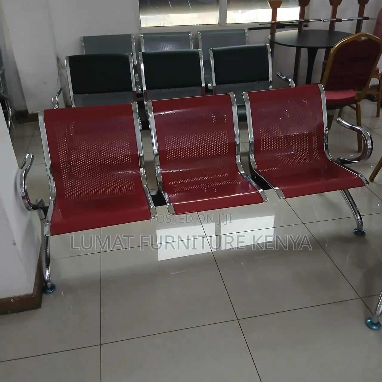 3 User Unpadded Lobby Bench