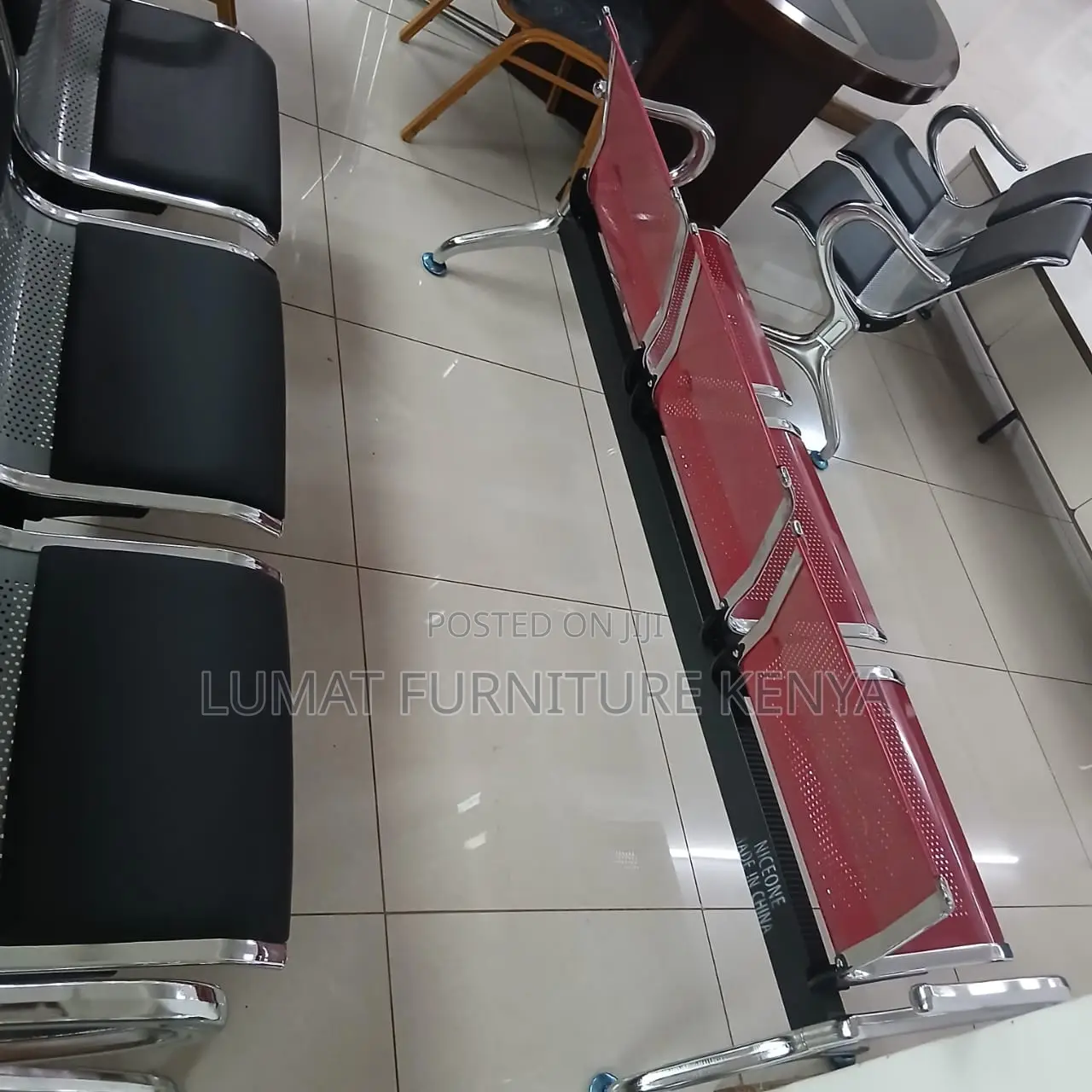 3 User Unpadded Lobby Bench