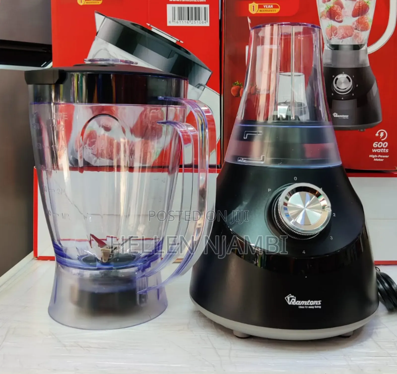 Ramtons 2 in 1 600watts Blender With Mill